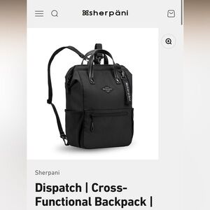 Sherpani Black Cross Functional Backpack